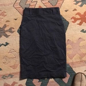 Navy Pencil Skirt